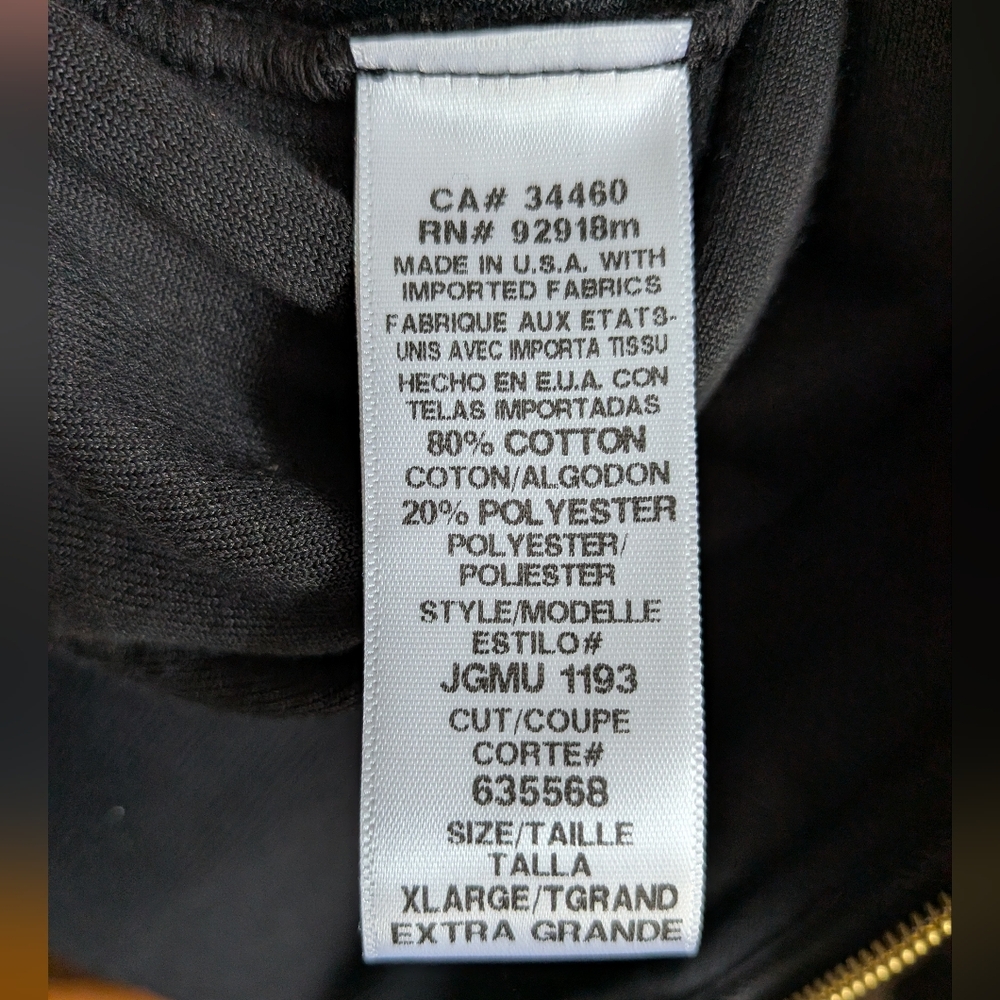 Juicy Couture Black Velour Tracksuit Set - XL - Bow Detail Y2K - Picture 6 of 9